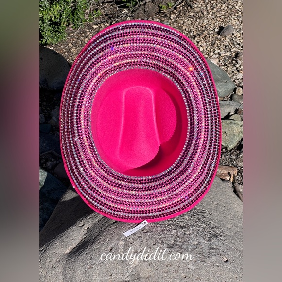 Beautiful Candy Did It! Cowgirl Bling Crystal Encrusted Pink Cowgirl Hat - Picture 9 of 9